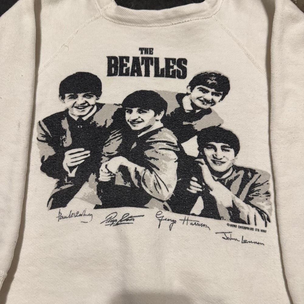Women's VINTAGE 1963 The Beatles Nems Enterprise Raglan Sweatshirt - XXS - Picture 2 of 8